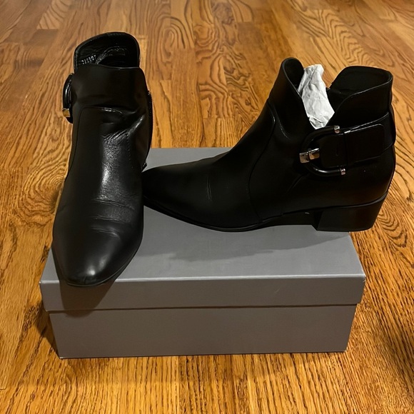 Aquatalia Woman's Black Fiamma Calf Boots Size 9M